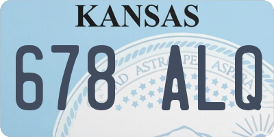 KS license plate 678ALQ