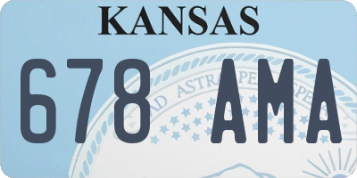 KS license plate 678AMA