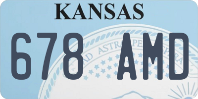 KS license plate 678AMD