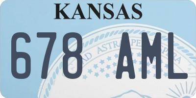 KS license plate 678AML