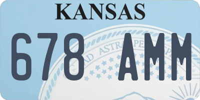 KS license plate 678AMM