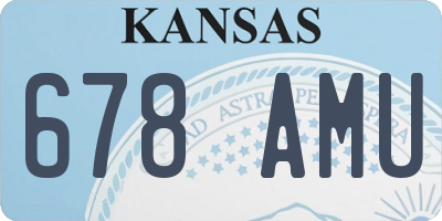 KS license plate 678AMU