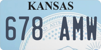 KS license plate 678AMW