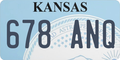 KS license plate 678ANQ