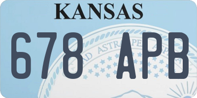 KS license plate 678APB