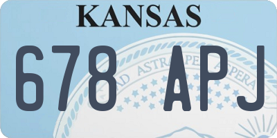 KS license plate 678APJ
