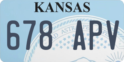 KS license plate 678APV