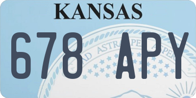 KS license plate 678APY