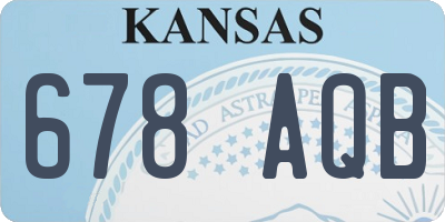 KS license plate 678AQB