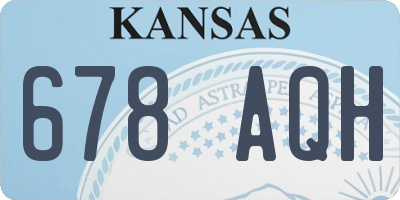 KS license plate 678AQH