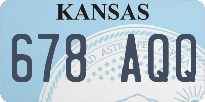 KS license plate 678AQQ