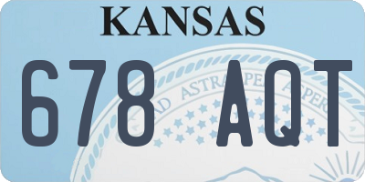 KS license plate 678AQT