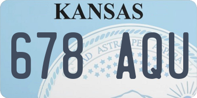 KS license plate 678AQU