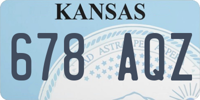 KS license plate 678AQZ