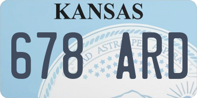 KS license plate 678ARD