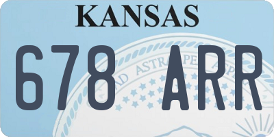 KS license plate 678ARR