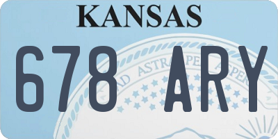 KS license plate 678ARY