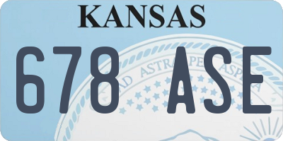 KS license plate 678ASE