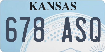 KS license plate 678ASQ