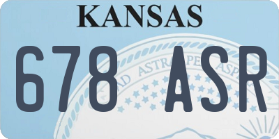 KS license plate 678ASR