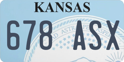 KS license plate 678ASX