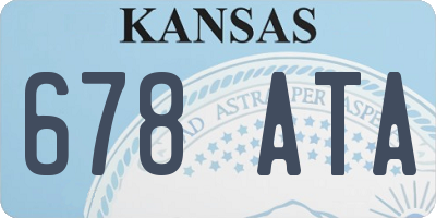 KS license plate 678ATA