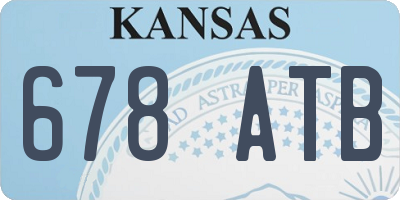 KS license plate 678ATB