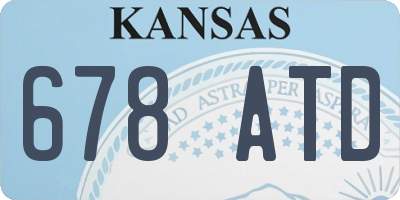 KS license plate 678ATD