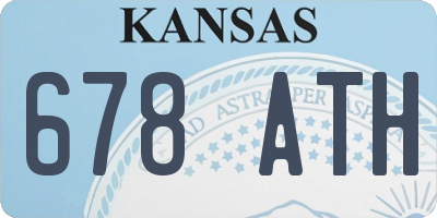 KS license plate 678ATH