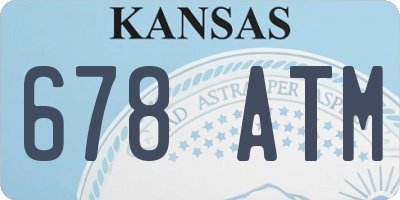 KS license plate 678ATM
