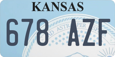 KS license plate 678AZF