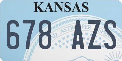 KS license plate 678AZS