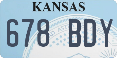 KS license plate 678BDY