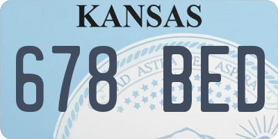 KS license plate 678BED