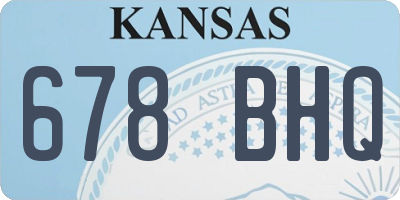 KS license plate 678BHQ