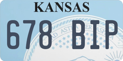KS license plate 678BIP