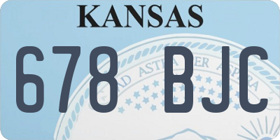 KS license plate 678BJC