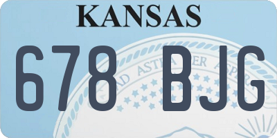KS license plate 678BJG