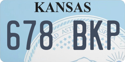 KS license plate 678BKP