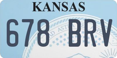 KS license plate 678BRV