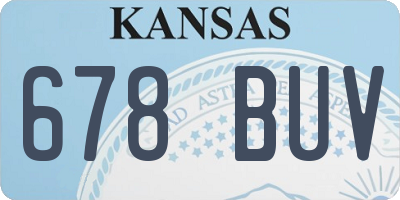 KS license plate 678BUV