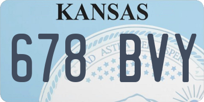 KS license plate 678BVY