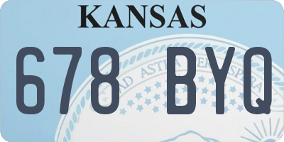 KS license plate 678BYQ