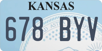 KS license plate 678BYV
