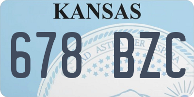 KS license plate 678BZC