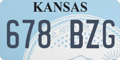 KS license plate 678BZG