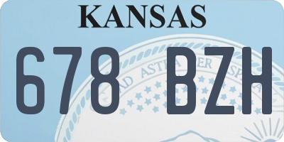 KS license plate 678BZH