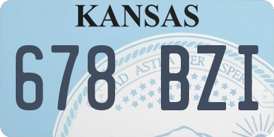KS license plate 678BZI