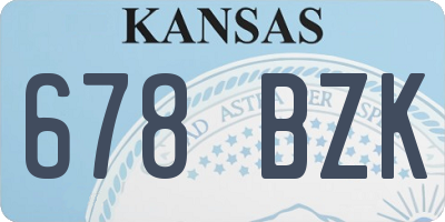 KS license plate 678BZK
