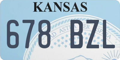 KS license plate 678BZL